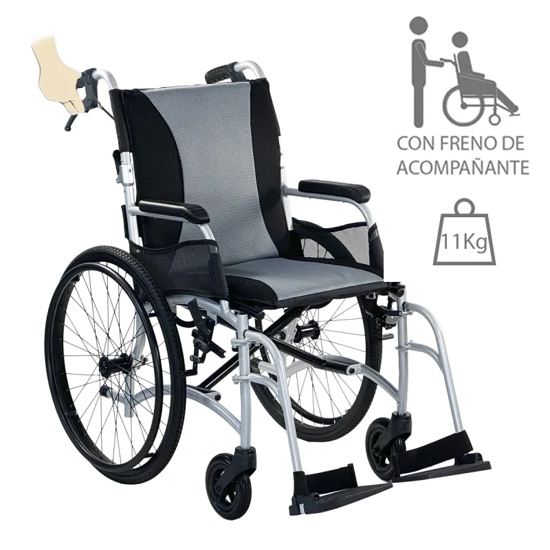 Silla de ruedas de aluminio ultraligero